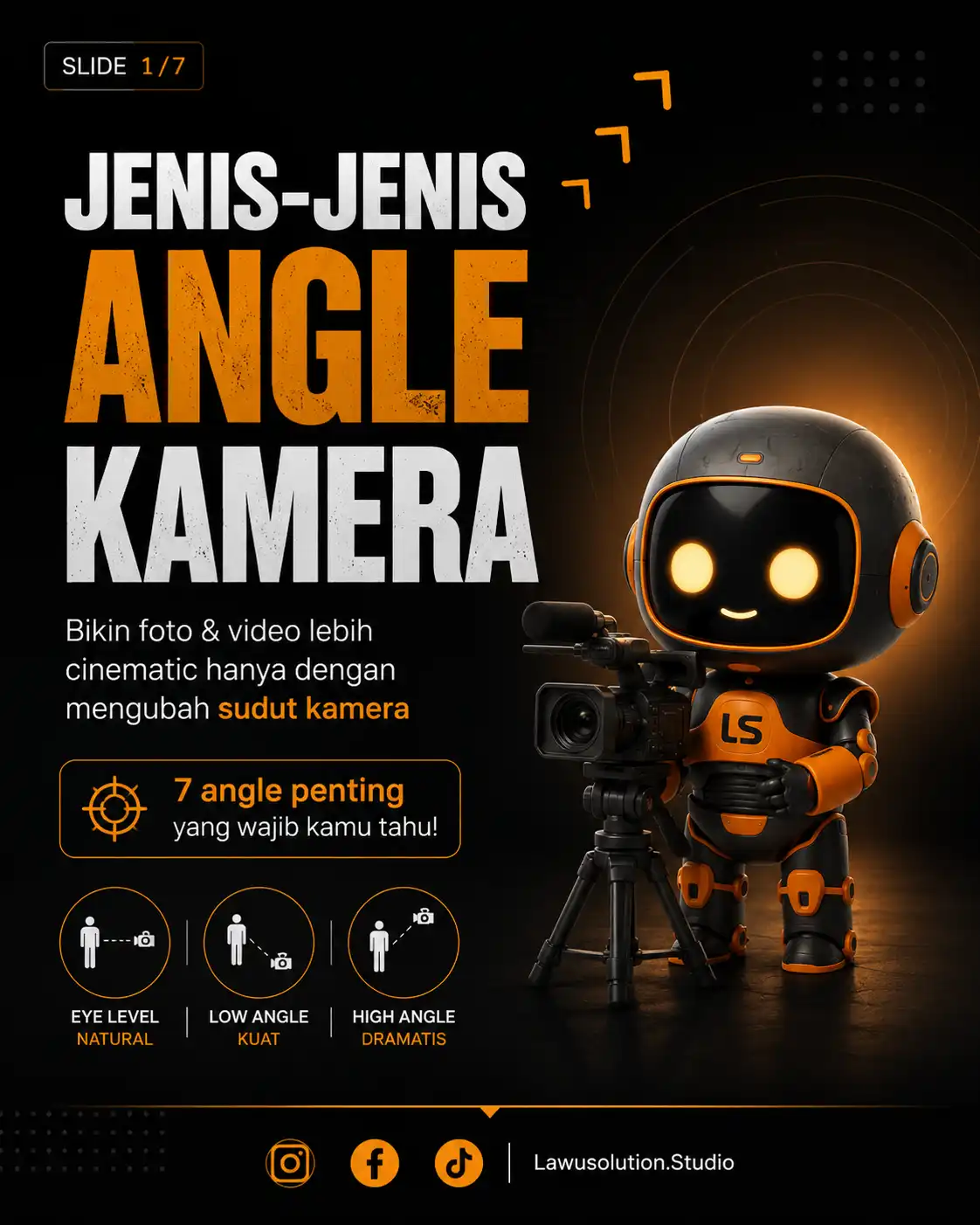 Jenis-jenis camera angle dalam fotografi dan videografi untuk membuat video cinematic dan foto profesional bagi content creator dan videografer.